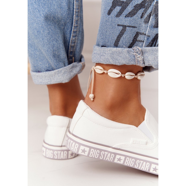 Adidași pentru femei Slip-on Big Star HH274007 Alb 3