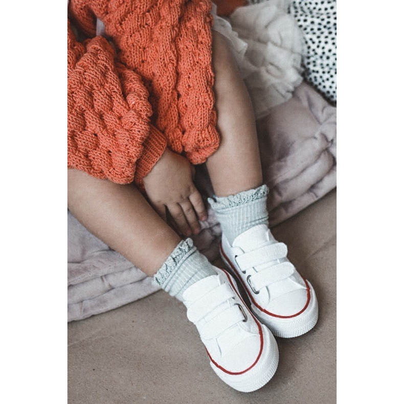 Adidași mici pentru copii cu velcro Big Star HH374095 Alb 9