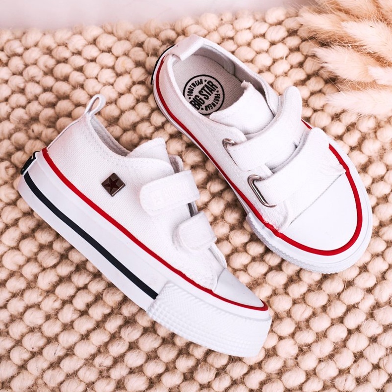 Adidași mici pentru copii cu velcro Big Star HH374095 Alb 6