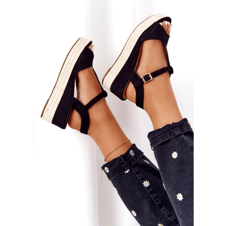 PG1 Sandale cu toc negru Graciosa 9R93 Negru 5