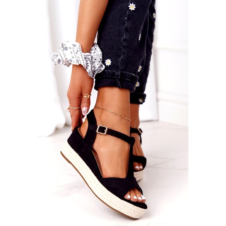 PG1 Sandale cu toc negru Graciosa 9R93 Negru 3