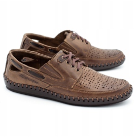 Polbut Mocasini ajurati barbati J69L maro 3