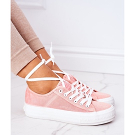 Adidași de damă Lee Cooper LCW-21-31-0125L Coral roz 2