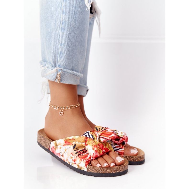 PS1 Flip Flops Pe Talpă Galbenă De Plută Cu Flori Wendy multicolor 1