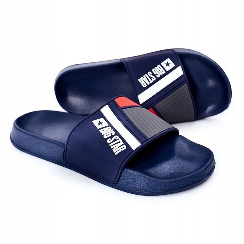 Papuci bărbați Big Star HH174837 de culoare albastru marin 2