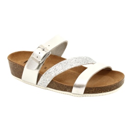 IZZI Insert din piele de dimensiuni flip-flop-sly-sly pentru femei argint 1