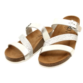 IZZI Insert din piele de dimensiuni flip-flop-sly-sly pentru femei argint 2