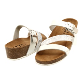 IZZI Insert din piele de dimensiuni flip-flop-sly-sly pentru femei argint 3