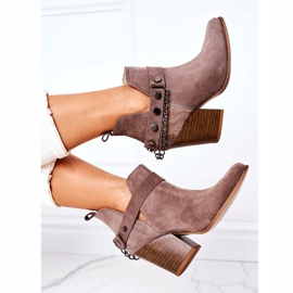 Lewski Shoes Cizme de velur pe o bară Pantofi Lewski 2880 Maro 1