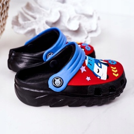 Papuci de spumă pentru copii Crocs Black Blue Oscar negru roșu albastru 1 Papuci de spumă pentru copii Crocs Black Blue Oscar negru roșu albastru 1