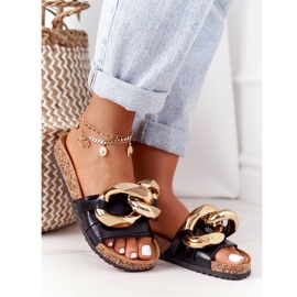 PS1 Flip Flops negru cu un lanț Black Last Dance 4