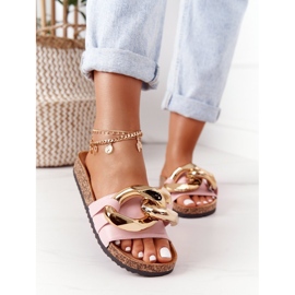 Flip Flops roz cu un lanț Pink Last Dance 2
