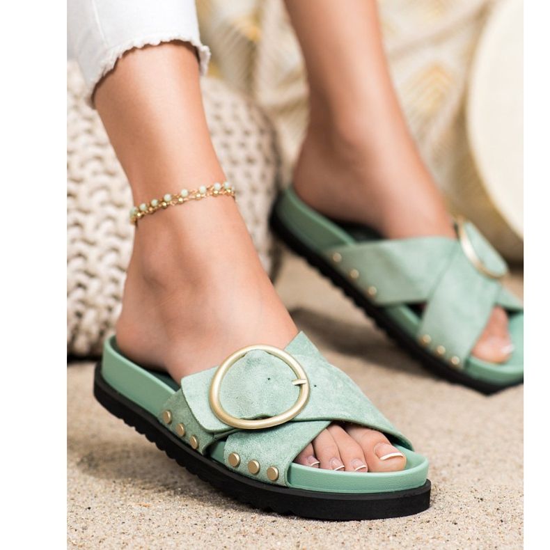 Renda Papuci casual verde 1