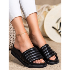 Seastar Papuci din piele ecologică ușoară negru 2