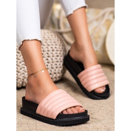 Seastar Papuci din piele ecologică ușoară roz 1