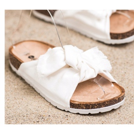 Forever Folie Papuci textile confortabili alb 2