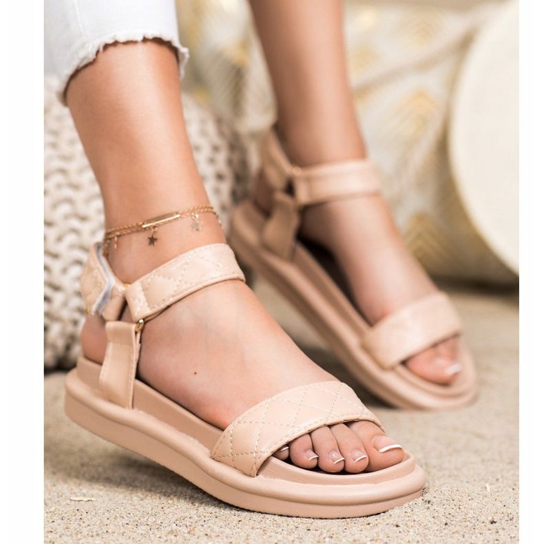 Seastar Sandale bej cu piele ecologică 1