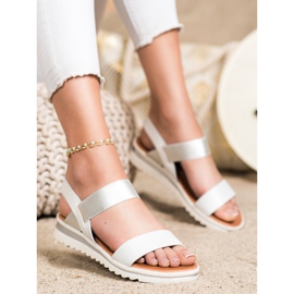 Best Shoes Sandale slip-on la modă argint 1