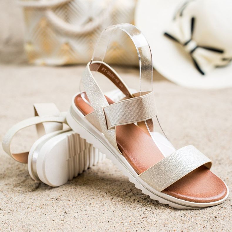 Best Shoes Sandale slip-on la modă de aur 1