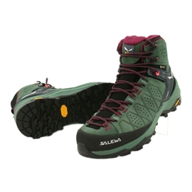 Pantofi de trekking Salewa Ws Alp Trainer 2 Mid Gtx W 61383-5085 negru verde 4