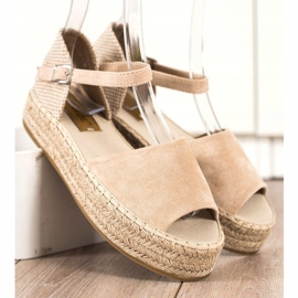 Bestelle Espadrile cu degetul deschis bej 2