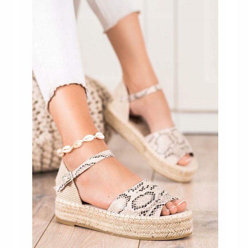 Bestelle Espadrile cu degetul deschis bej 1 Bestelle Espadrile cu degetul deschis bej 1