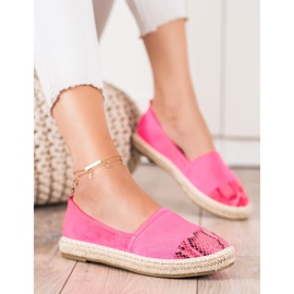 Bestelle Espadrile cu insert cu imprimeu șarpe roz 2 Bestelle Espadrile cu insert cu imprimeu șarpe roz 2