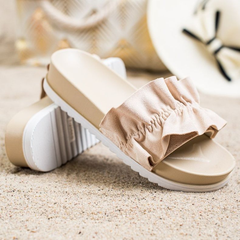 SHELOVET Papuci bej pe platformă 1