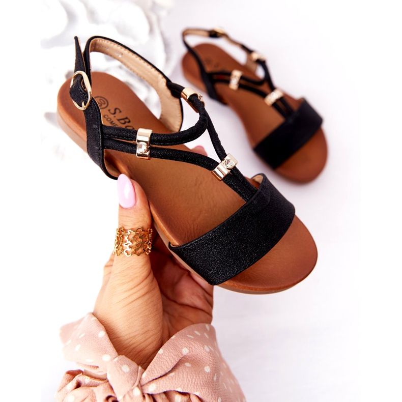 S.Barski Sandale pentru copii S. Bararski Comfort Black negru 3