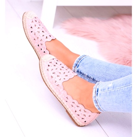 Balerini Lu Boo pentru femei Espadrile roz Flori Macarena 1