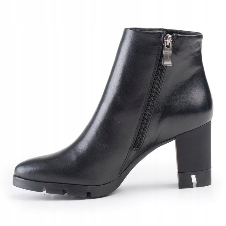 Marco Shoes Cizme îndrăznețe din piele naturală cu toc gros negru 2