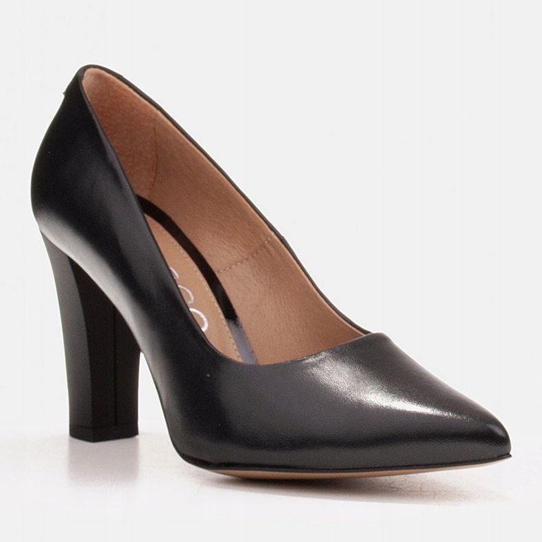 Marco Shoes Pompe confortabile cu grosime ușor mărită negru 1