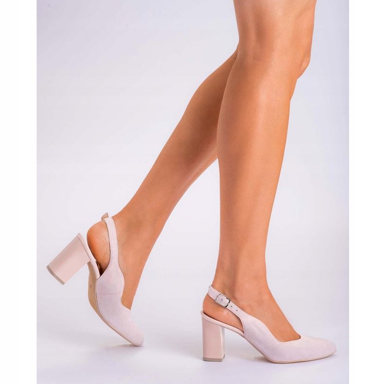 Marco Shoes Sandale roz 1071P cu sclipici pe piele 1