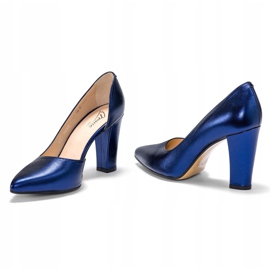 Marco Shoes Încălțăminte de culoare albastru marin cu partea deschisă 2