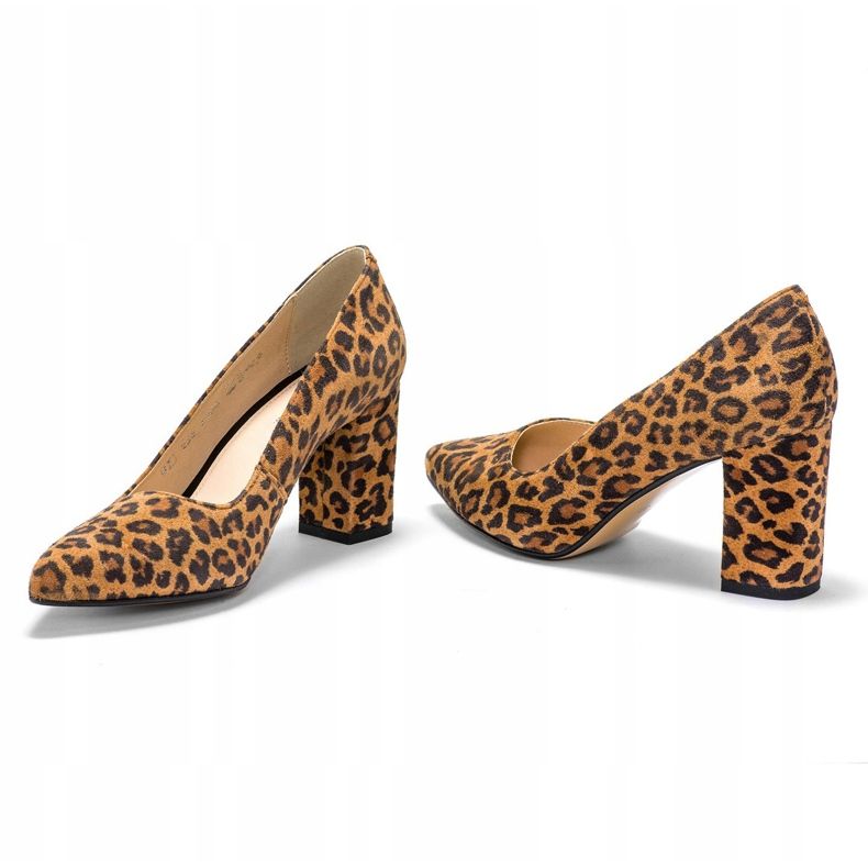 Marco Shoes Pompele din piele panther Marco 1066P maro 2