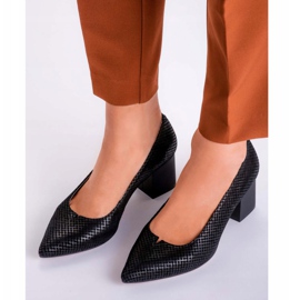 Marco Shoes Pompă pentru femei Marco 1038P cu branț moale negru 1