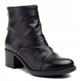 Marco Shoes Cizme de damă 1258B Marco din piele ridată negru 1