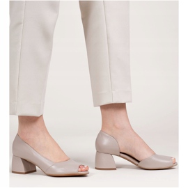 Marco Shoes Sandale din piele bej 1505P 1