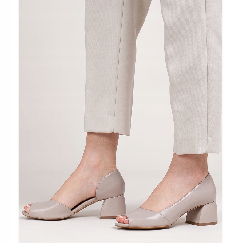 Marco Shoes Sandale din piele bej 1505P 2