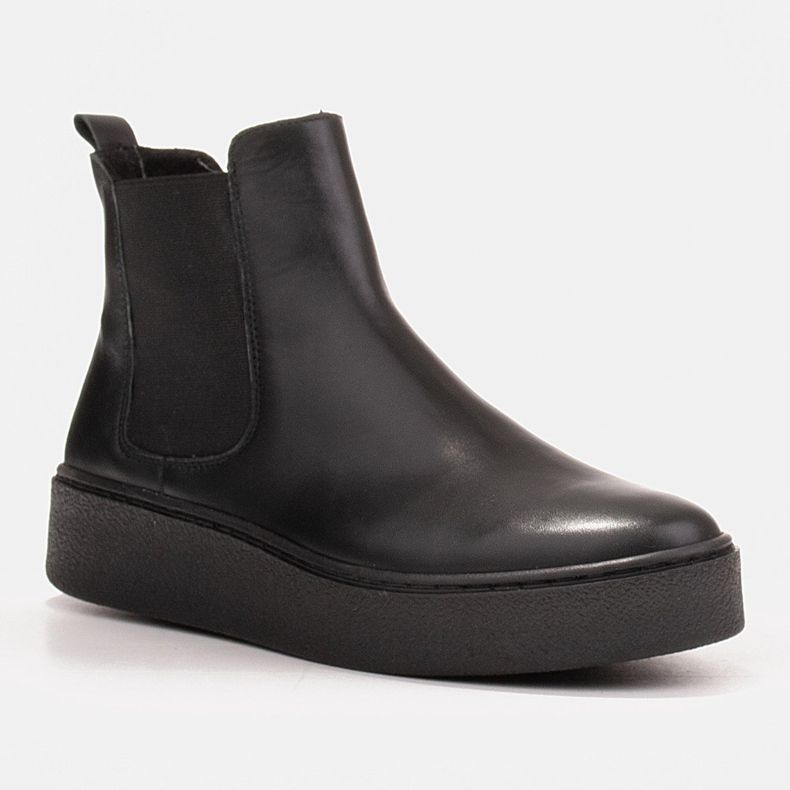 Marco Shoes Cizme joase din piele naturală moale negru 1