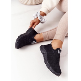 Pantofi sport pentru femei Slip-on Black Marathon negru 2