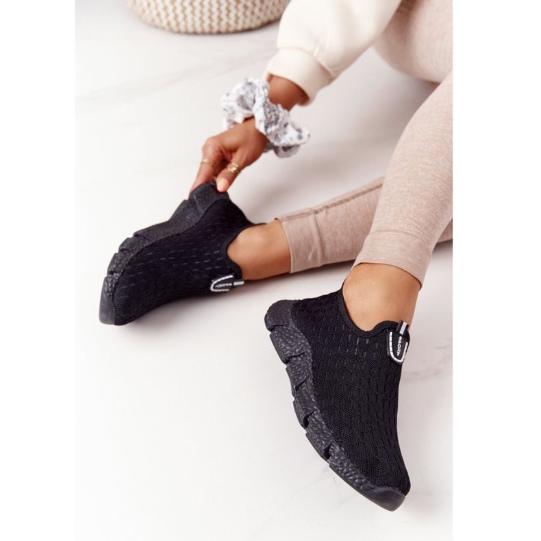 Pantofi sport pentru femei Slip-on Black Marathon negru 2