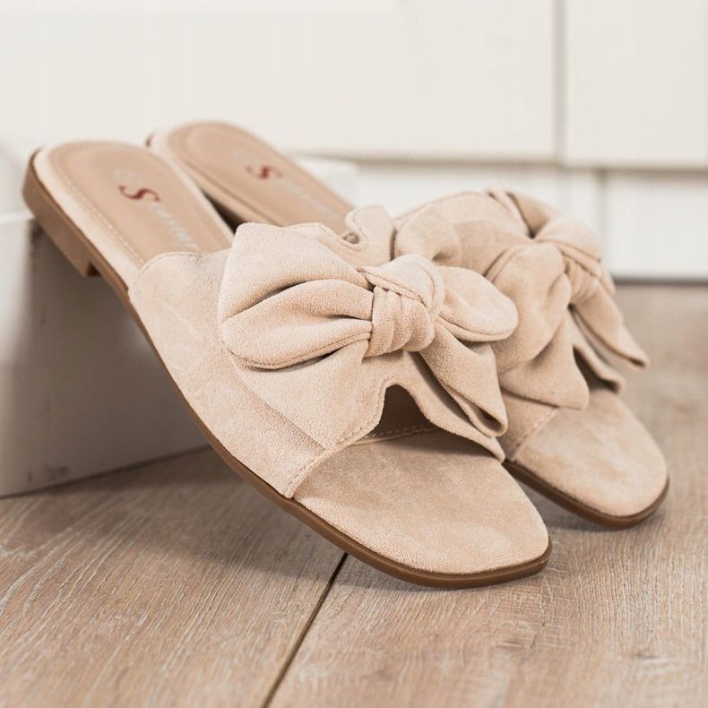 Seastar Papuci bej eleganți 1 Seastar Papuci bej eleganți 1