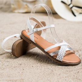 Laura Mode Sandale casual alb 1