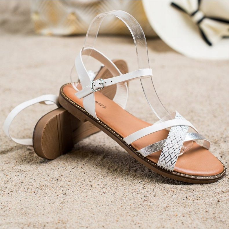 Laura Mode Sandale casual alb 1