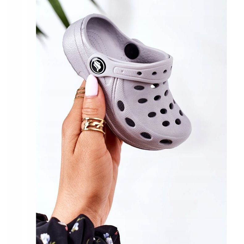 Papuci pentru copii Foam Kroks Grey Lucas gri 2