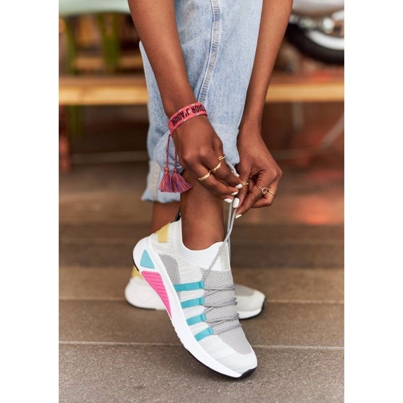 Încălțăminte sport pentru femei Foam de memorie Big Star HH274531 Alb-Gri multicolor 1