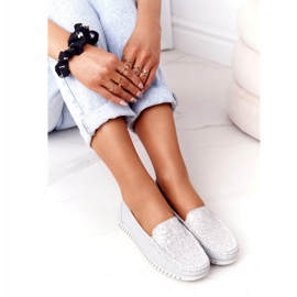 Mocasini din piele pentru femei S.Barski 97630 Gri 3