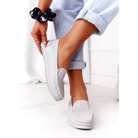 Mocasini din piele pentru femei S.Barski 97630 Gri 5