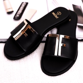 Papuci de damă eleganți negri Nicole Dilmah negru 4